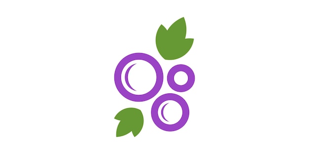 diseño de logotipo uva vino frutas frescas diseño de logotipio plantilla icono símbolo vectorial idea creativa