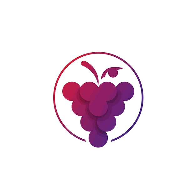Diseño de logotipo de uva
