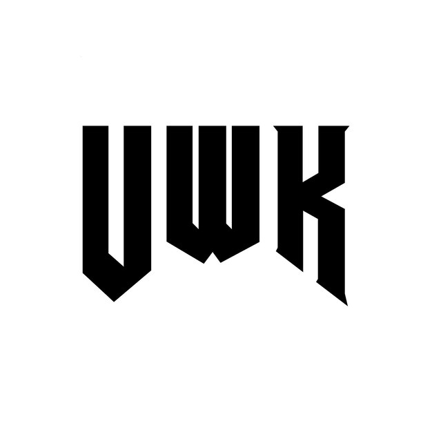 El diseño del logotipo de UWK es una combinación de colores en blanco y negro, el logotipo UWK vector UWK diseño UWK icono UWK alfabeto UWK tipografía diseño de logotipo.
