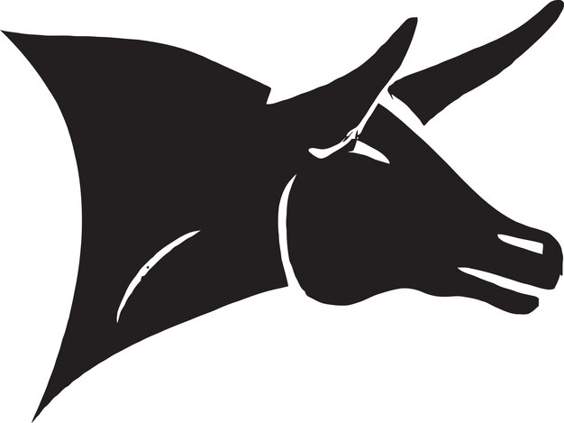 Vector diseño de logotipo de vaca holstein