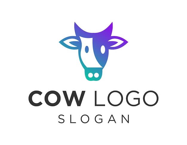 Diseño de logotipo de vaca