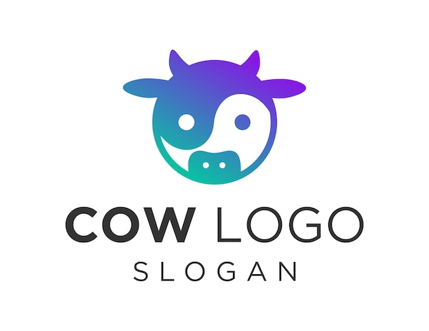 Diseño de logotipo de vaca