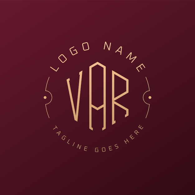 Diseño de logotipo de VAR de lujo Letra elegante VAR Monograma Logotipo minimalista Poligono Estampa de diseño de logotipo VAR