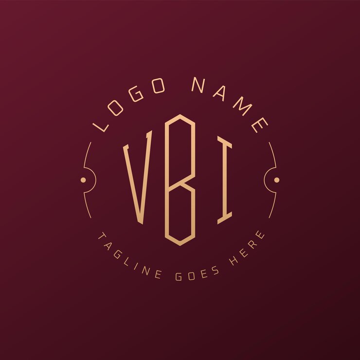 Vector diseño de logotipo de vbi de lujo letra elegante logotipo vbi monograma poligono minimalista template de diseño de logotipo vbi