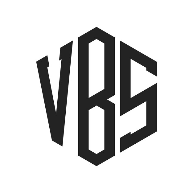 Diseño del logotipo de VBS Letra inicial VBS Monograma Logotipo con forma de hexágono