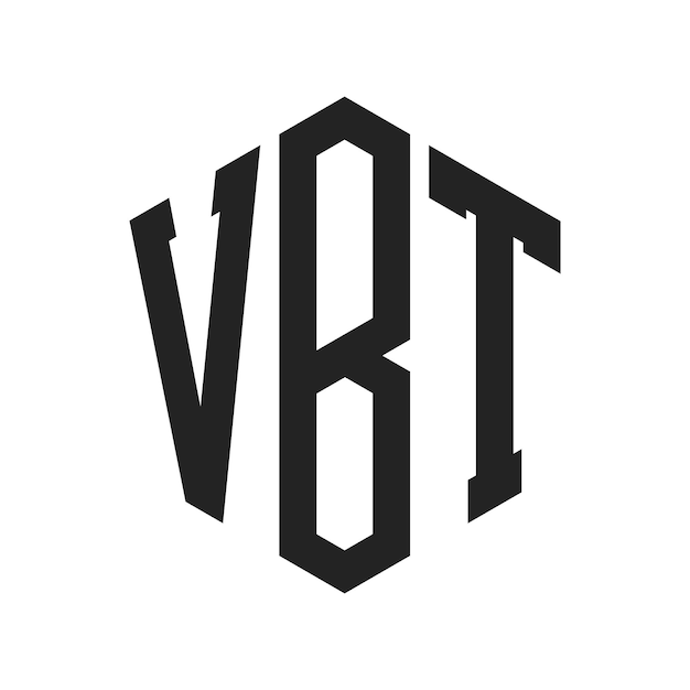 Diseño del logotipo de VBT Letra inicial VBT Monograma Logotipo con forma de hexágono