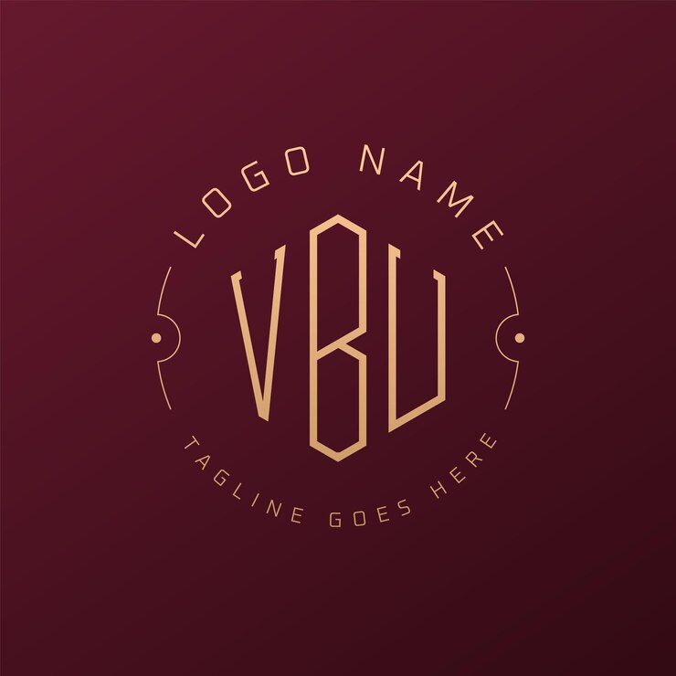 Vector diseño de logotipo de vbu de lujo letra elegante logotipo de monograma de vbu poligono minimalista template de diseño de logotipo vbu