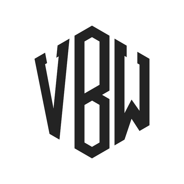 Diseño del logotipo de VBW Letra inicial VBW Monograma Logotipo con forma de hexágono
