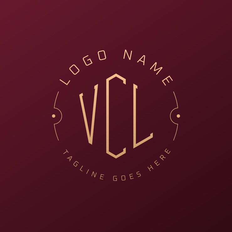 Vector diseño de logotipo de vcl de lujo letra elegante vcl monograma logotipo minimalista poligono plantilla de diseño de logotipo vcl