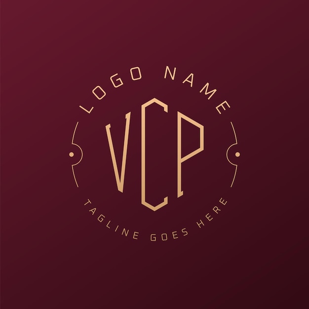 Diseño de logotipo de VCP de lujo Letra elegante VCP monograma logotipo minimalista polígono plantilla de diseño de logotipo VCP