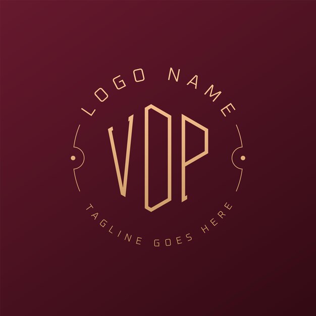 Diseño de logotipo de VDP de lujo Letra elegante Logotipo de monograma de VDP Poligono minimalista Template de diseño de logotipo VDP