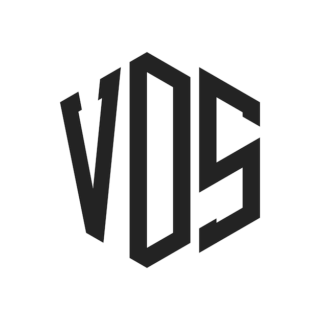 Diseño del logotipo de VDS Letra inicial VDS Monograma Logotipo con forma de hexágono