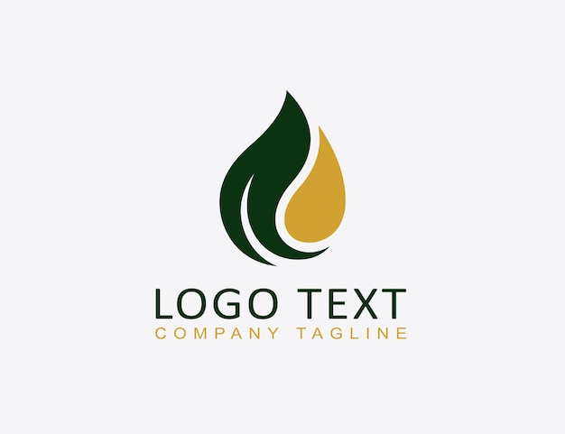 Diseño del logotipo del vector de aceite corporativo de identidad de marca