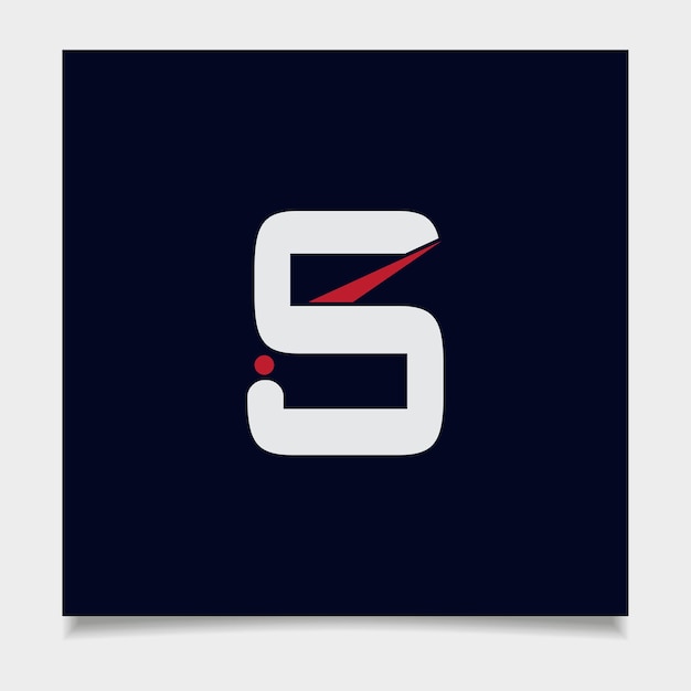 Diseño de logotipo de vector de alfabeto s