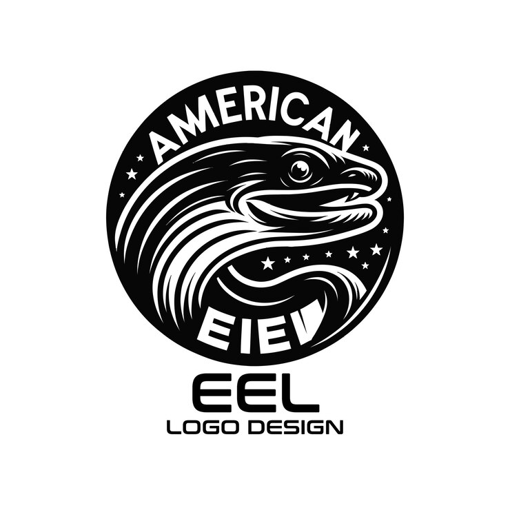 Vector diseño del logotipo del vector de la anguila