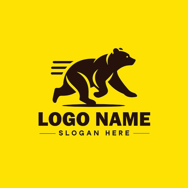 Diseño del logotipo Vector animal del oso