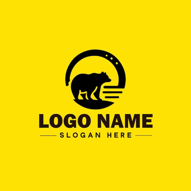 Diseño del logotipo Vector animal del oso