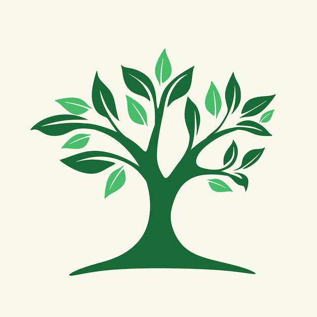 diseño del logotipo del vector del árbol un árbol simple como signo