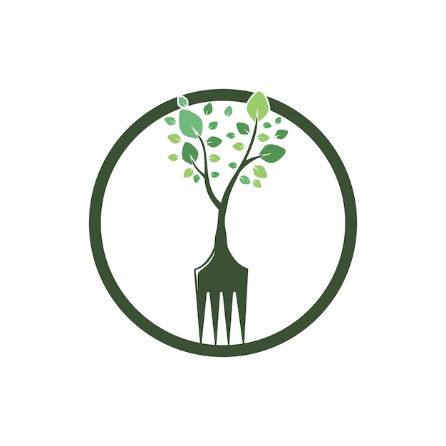 Diseño de logotipo de vector de árbol de horquilla