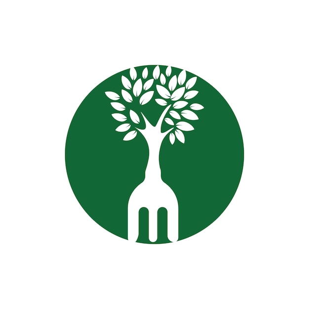 Diseño de logotipo de vector de árbol de horquilla