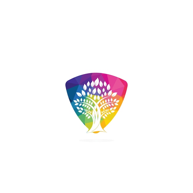 Diseño de logotipo de vector de árbol verde