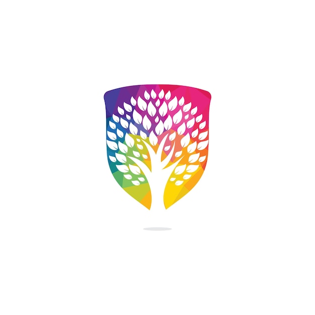 Diseño de logotipo de vector de árbol verde