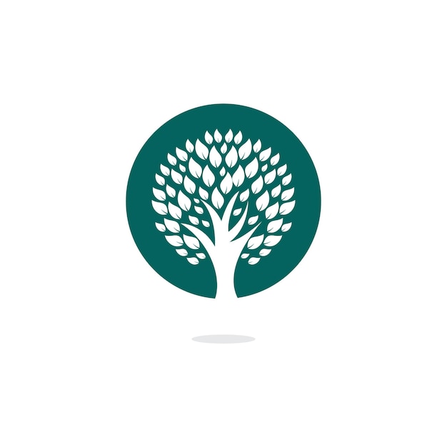 Diseño de logotipo de vector de árbol verde