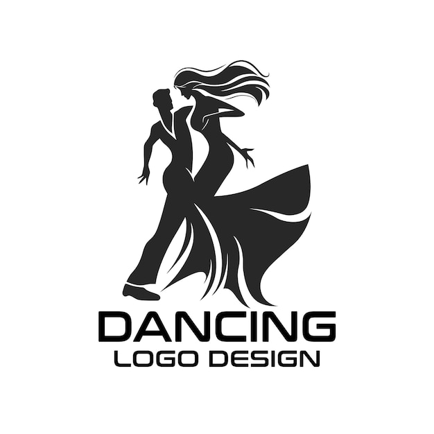 Diseño de logotipo de vector de baile