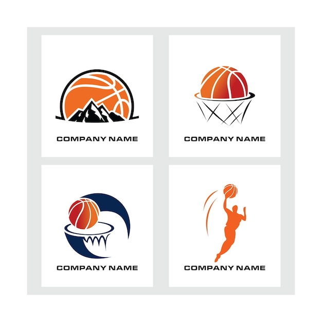 Diseño de logotipo de vector de baloncesto