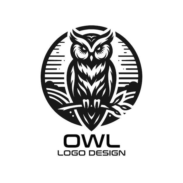 diseño de logotipo de vector de búho