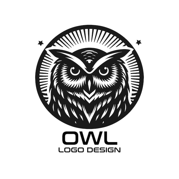 diseño de logotipo de vector de búho