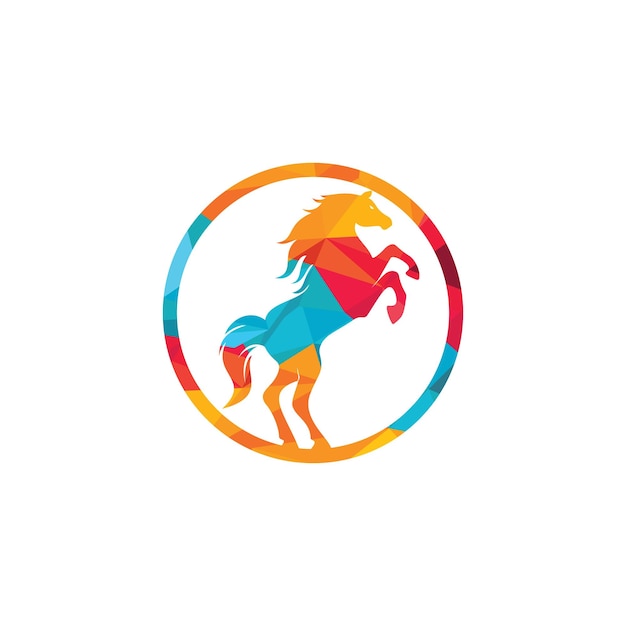 Diseño de logotipo de vector de caballo