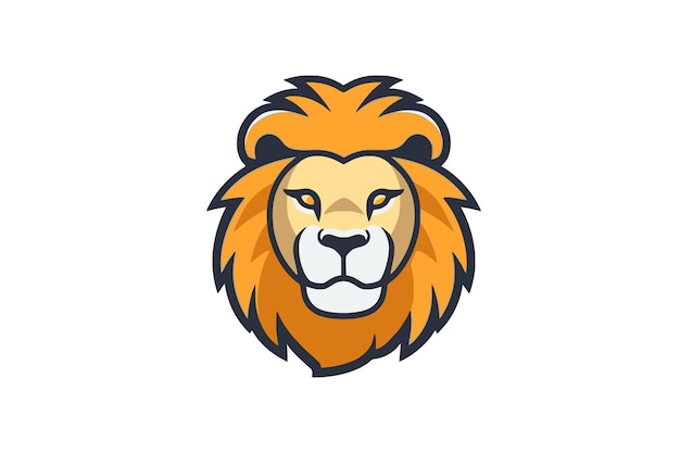 Diseño de logotipo de vector de cabeza de león Diseño de logotipo de vector de cabeza de león