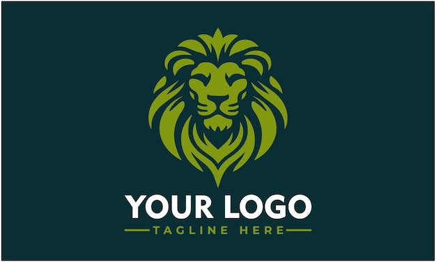 Diseño del logotipo del vector de la cabeza del león Vintage Tiger vector del logotipo para la identidad empresarial