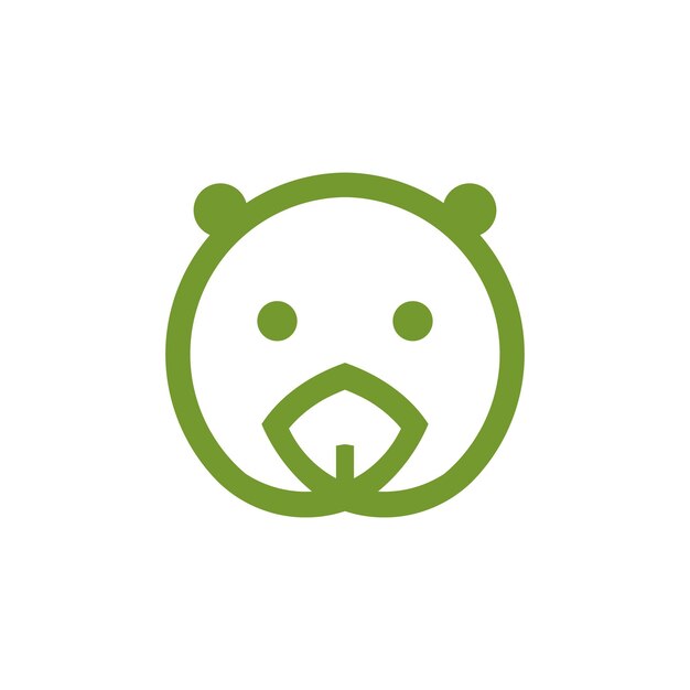 diseño de logotipo de vector de cabeza de oso