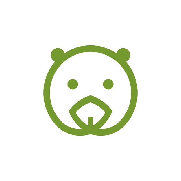 diseño de logotipo de vector de cabeza de oso