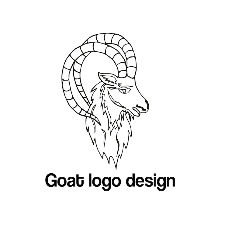 Vector diseño de logotipo de vector de cabra