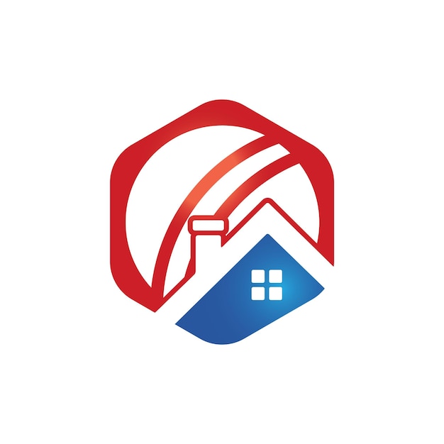 Diseño de logotipo de vector de casa de críquet