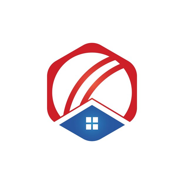 Diseño de logotipo de vector de casa de críquet