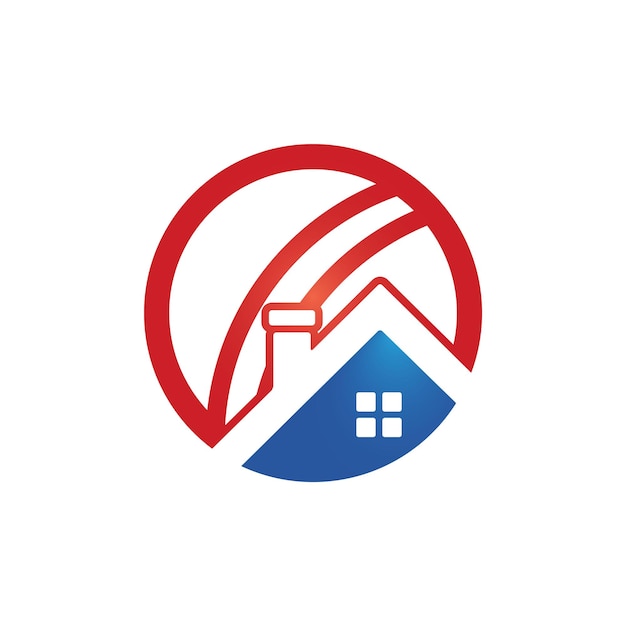 Diseño de logotipo de vector de casa de críquet