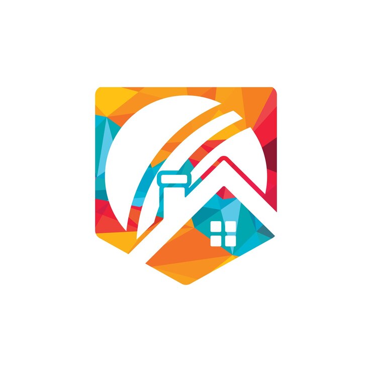 Vector diseño de logotipo de vector de casa de críquet