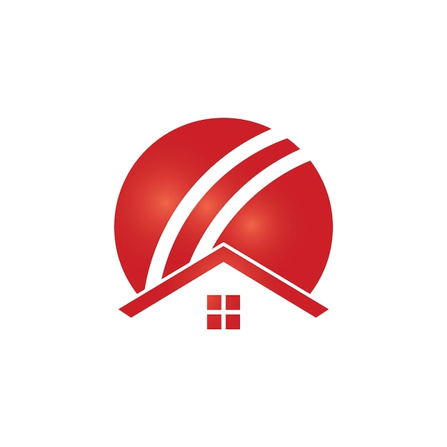 Diseño de logotipo de vector de casa de críquet