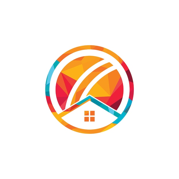 Diseño de logotipo de vector de casa de críquet