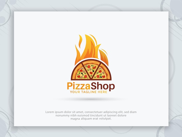 Diseño de logotipo de vector de casa de pizza