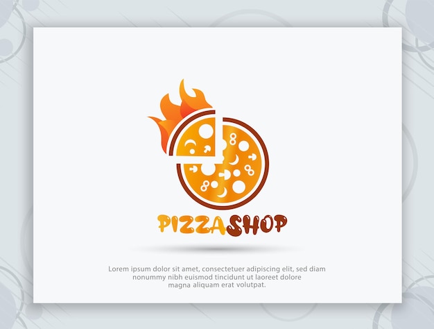 Diseño de logotipo de vector de casa de pizza