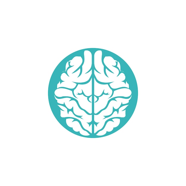 Diseño de logotipo de vector de cerebro creativo
