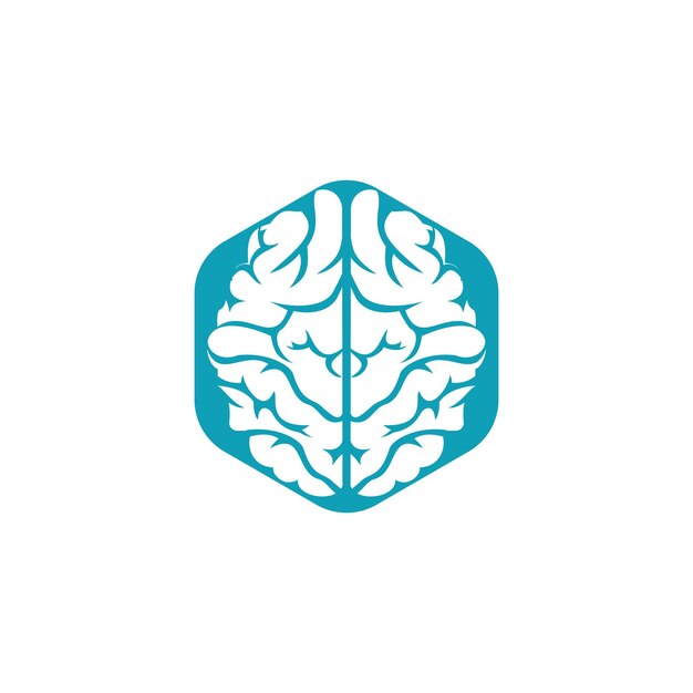 Diseño de logotipo de vector de cerebro creativo