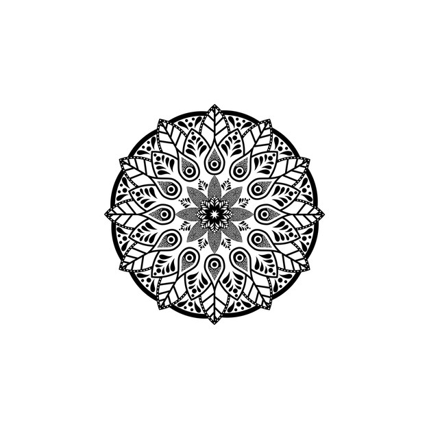 diseño de logotipo de vector de círculo de mandala circular único