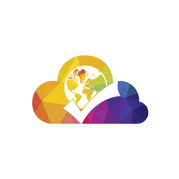 Diseño del logotipo del vector de comprobación del globo