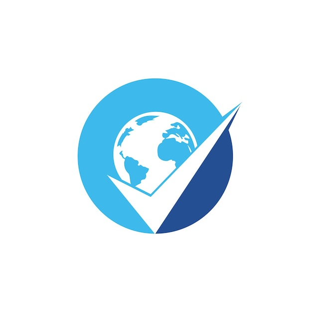 Diseño del logotipo del vector de comprobación del globo
